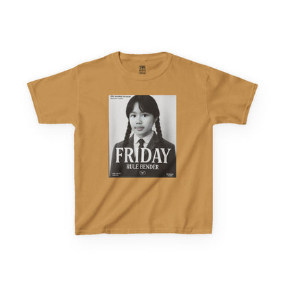 Custom “Friday Rule Bender” T-Shirt — Personalized Face Tee | Dark Academia Kawaii | Aesthetic Y2K Outfit | Halloween Cute Creepy Vibes | Custom Day of the Week Shirt