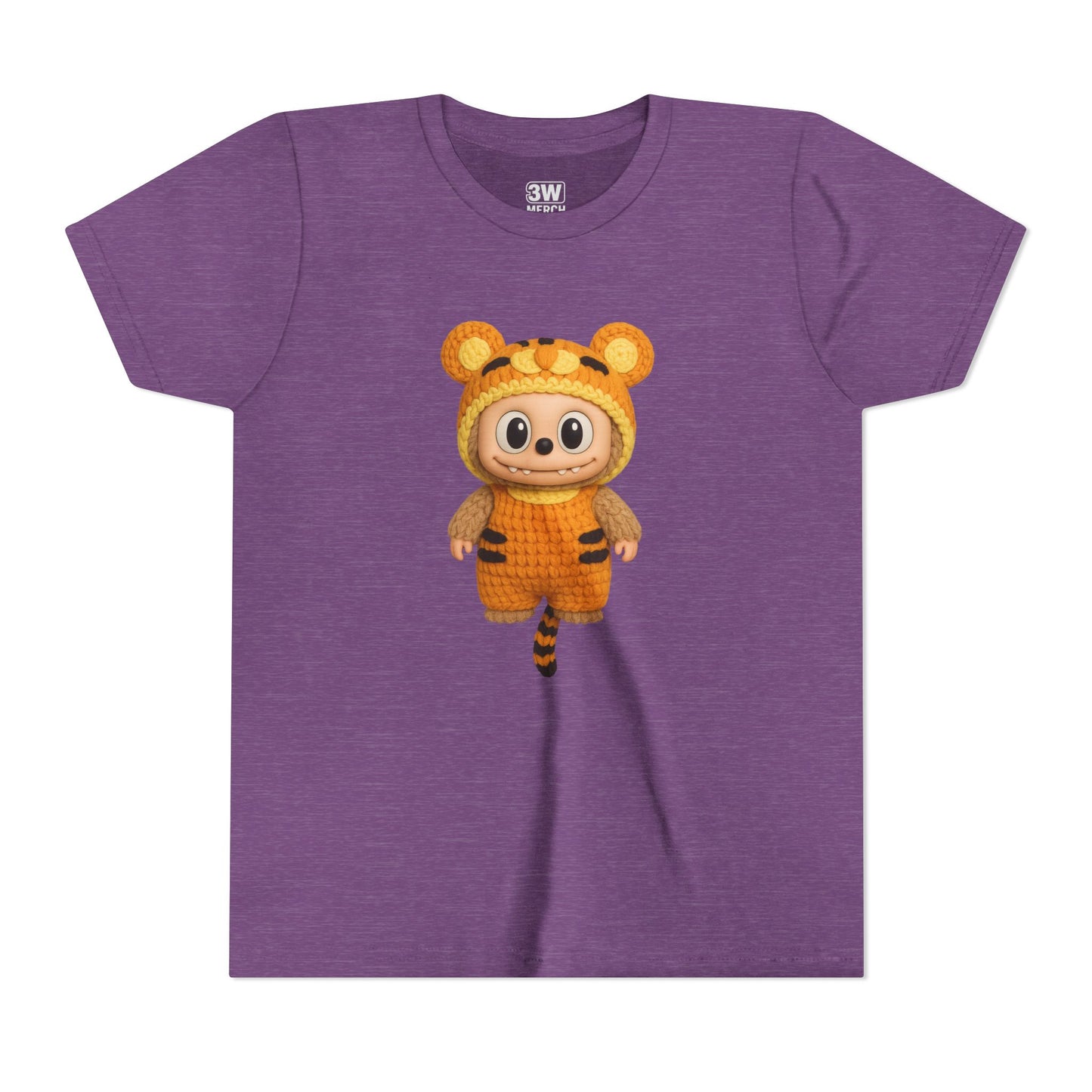 Tiger-Inspired Labooboo Youth Tee, Kids Animal T-Shirt, Fun Playwear, Gift for Birthdays, Woodland Adventure, Back-to-School, Halloween