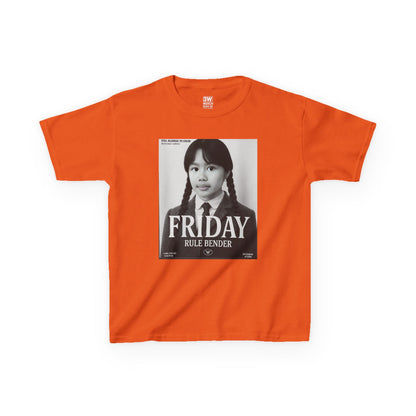 Custom “Friday Rule Bender” T-Shirt — Personalized Face Tee | Dark Academia Kawaii | Aesthetic Y2K Outfit | Halloween Cute Creepy Vibes | Custom Day of the Week Shirt