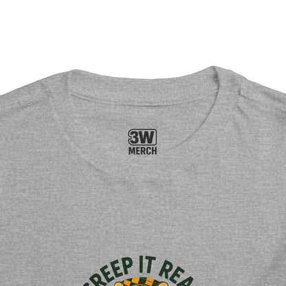 Cute Toddler Short Sleeve Tee with Tiger 'Creep It Real' Design, Kids' Summer Shirt, Halloween Outfit, Everyday Wear, Gift for Toddlers