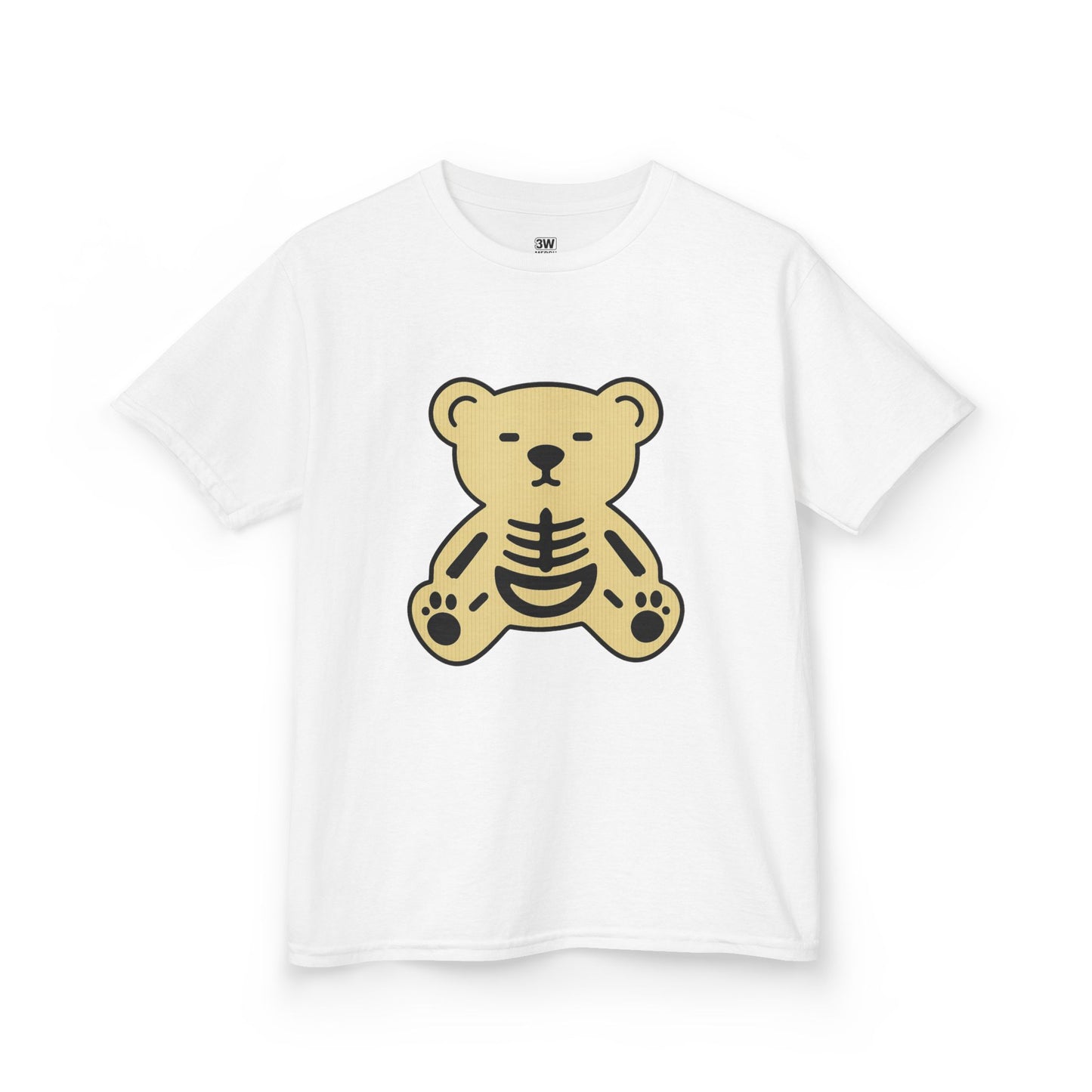 Halloween Skeleton Bear Kids Tee, Cute Graphic Tee, Halloween Costume Shirt, Birthday Gift for Kids, Fun Toddler Apparel