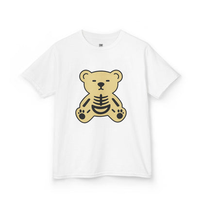 Halloween Skeleton Bear Kids Tee, Cute Graphic Tee, Halloween Costume Shirt, Birthday Gift for Kids, Fun Toddler Apparel