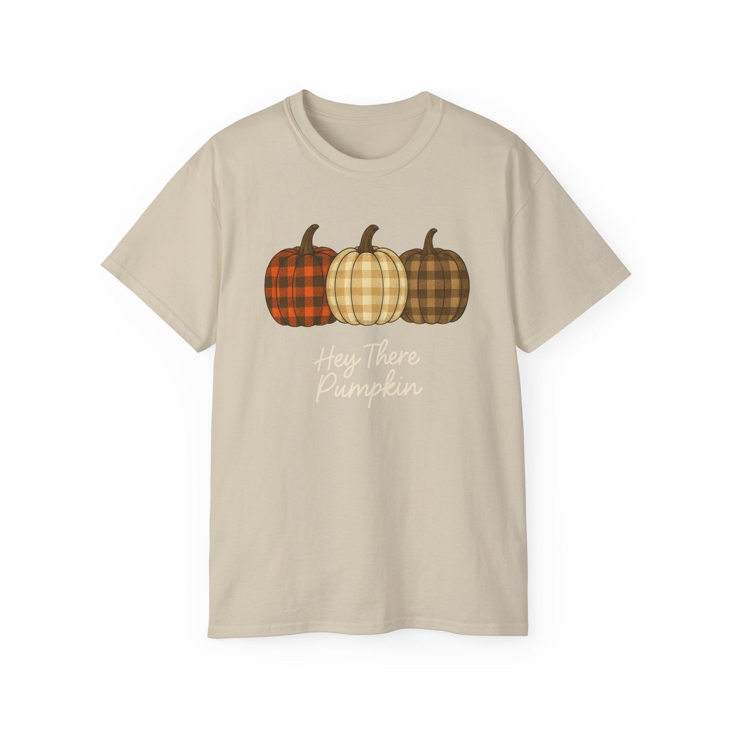 Customizable slogan Pumpkin T-Shirt | Plaid Pumpkin Fall Tee 🍂 | Cute Autumn Outfit | Cozy Fall Shirt | Pumpkin Patch Top | Trending Fall Aesthetic 2025