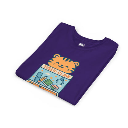 Cute Tiger-Claw Youth Tee - Fun Graphic T-Shirt for Kids, Playful Outfit, Birthday Gift, Animal Lover Shirt, Colorful Kids Apparel