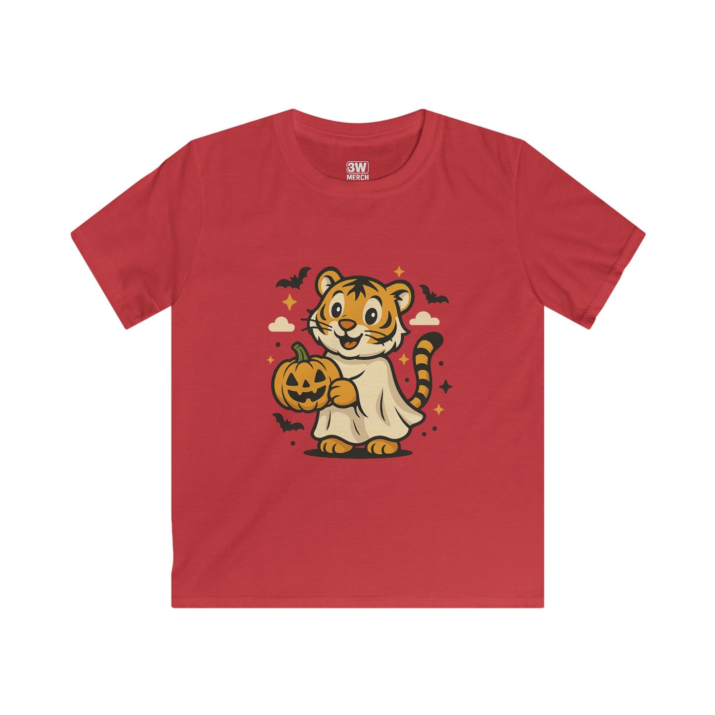 Kids Halloween Tee, Tiger with Pumpkin Shirt, Halloween Costume Tee, Cute Kids Shirt, Trick or Treat Top