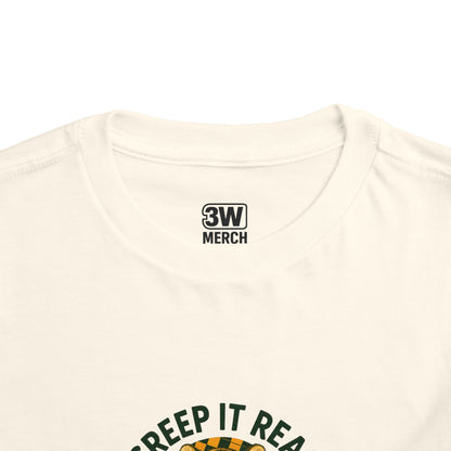 Cute Toddler Short Sleeve Tee with Tiger 'Creep It Real' Design, Kids' Summer Shirt, Halloween Outfit, Everyday Wear, Gift for Toddlers