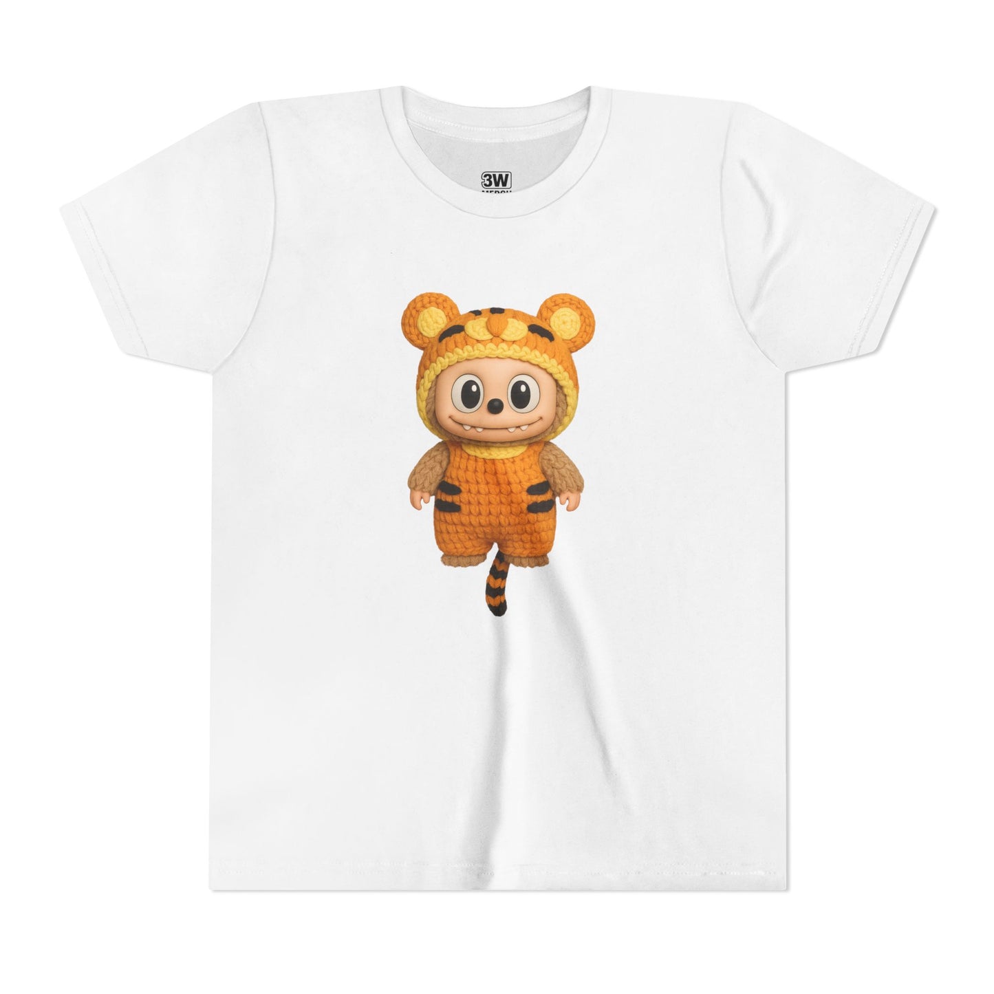 Tiger-Inspired Labooboo Youth Tee, Kids Animal T-Shirt, Fun Playwear, Gift for Birthdays, Woodland Adventure, Back-to-School, Halloween