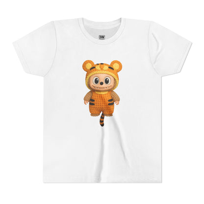 Tiger-Inspired Labooboo Youth Tee, Kids Animal T-Shirt, Fun Playwear, Gift for Birthdays, Woodland Adventure, Back-to-School, Halloween
