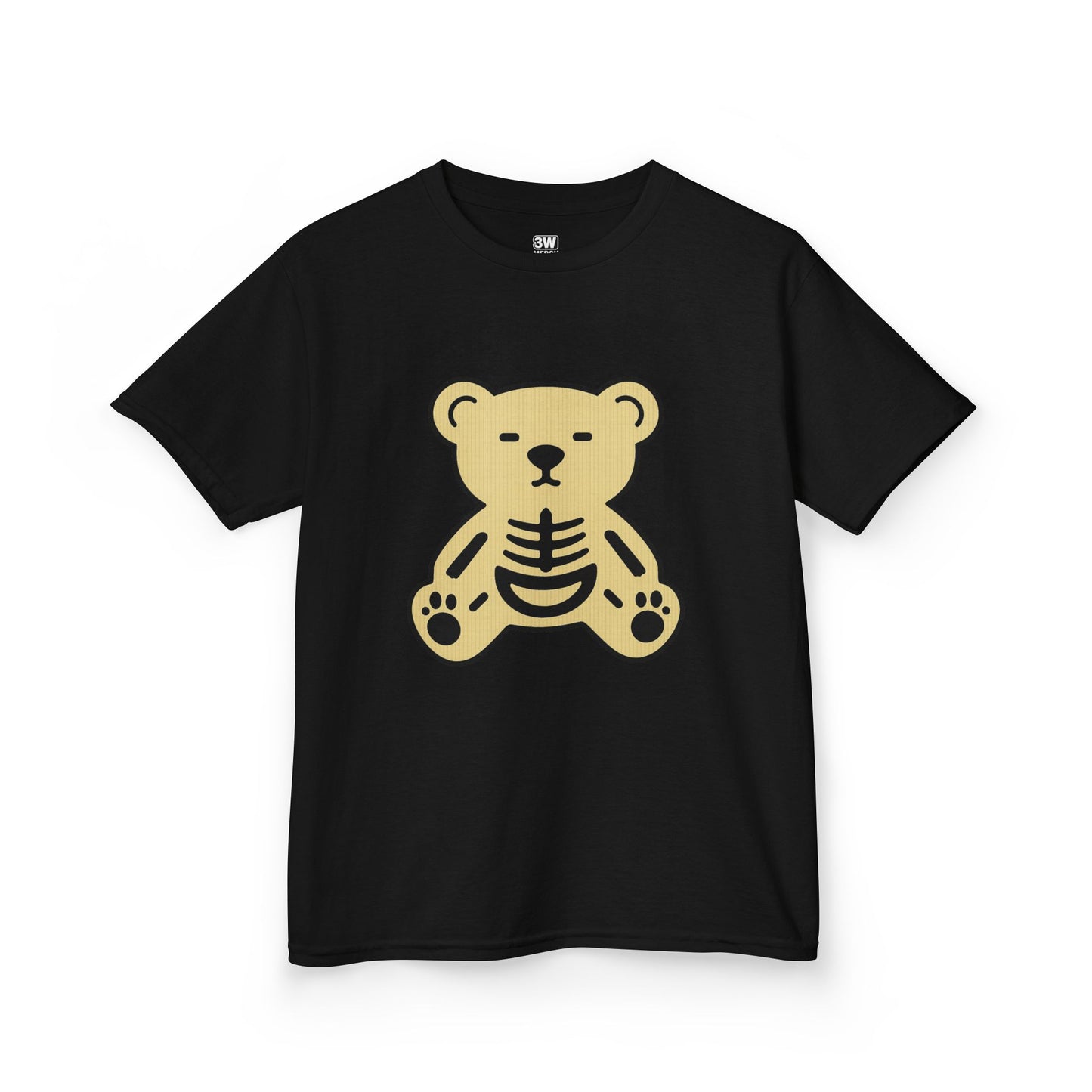 Halloween Skeleton Bear Kids Tee, Cute Graphic Tee, Halloween Costume Shirt, Birthday Gift for Kids, Fun Toddler Apparel