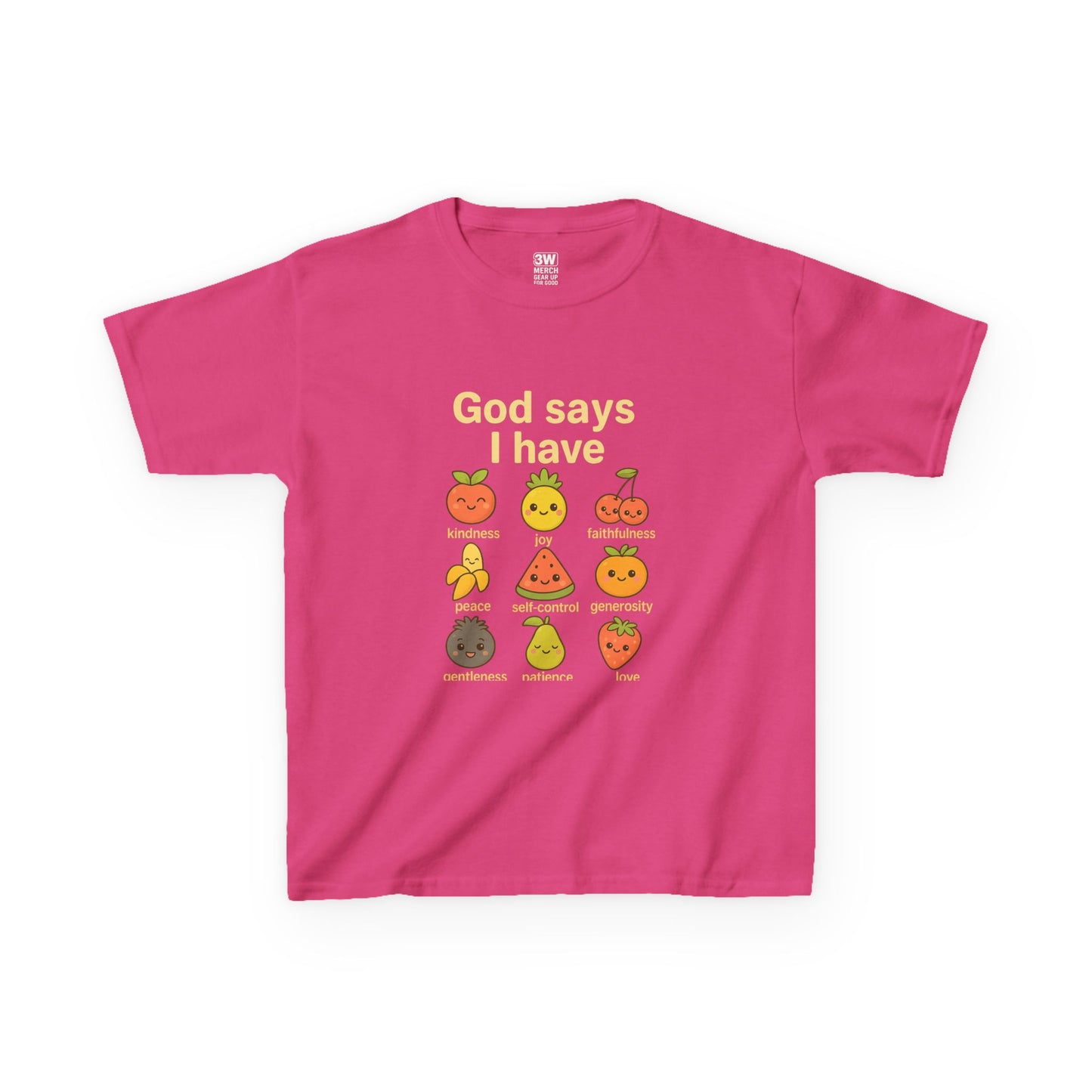 God Says I Have Toddler T-Shirt, Cute Kids Tee, Fun Fruit Design, Christian Apparel, Birthday Gift, Summer Wear