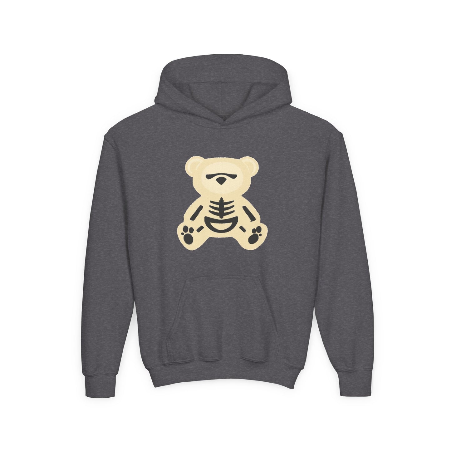 Skeleton Bear Youth Hoodie - Halloween Fun Wear