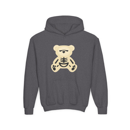 Skeleton Bear Youth Hoodie - Halloween Fun Wear