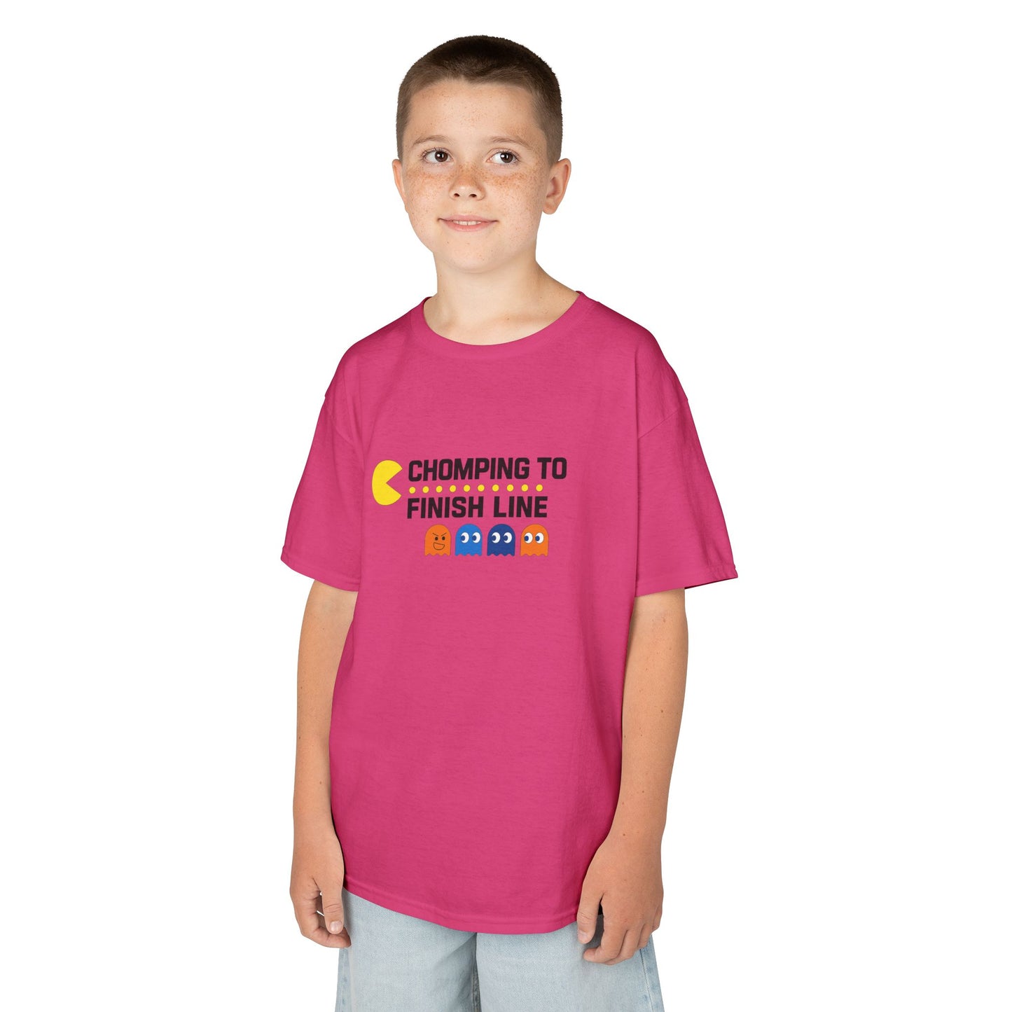 Pac-Man Jog-A-Thon T-Shirt | “Chomping to the Finish Line” Retro Game Tee | School Spirit Shirt | Custom Team & Class Shirt | Fun Run Fundraiser Shirt