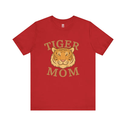 Tiger Mom Short Sleeve Tee, Unisex T-Shirt for Moms, Gift for Mother's Day, Casual Wear, Trendy Animal Tee