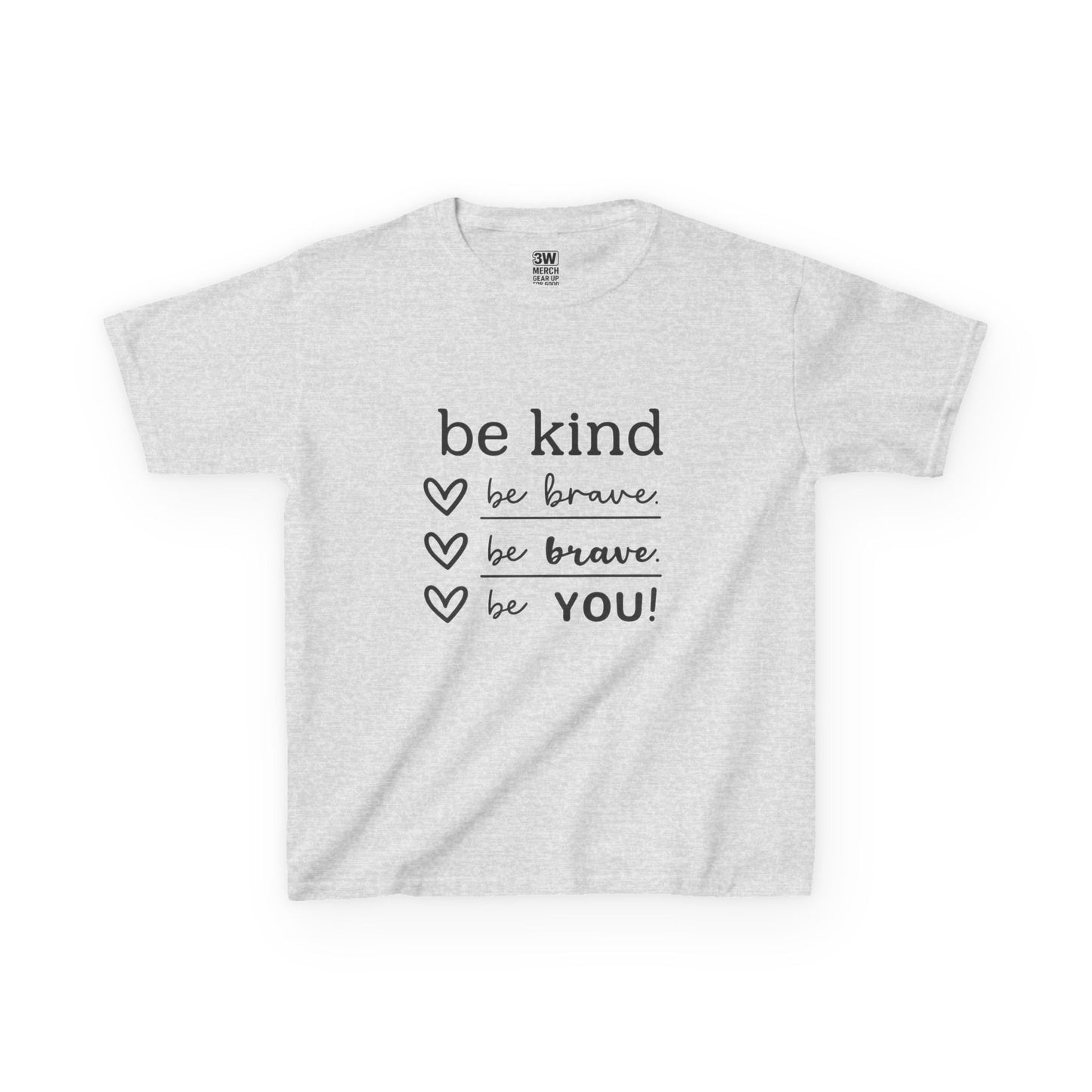 Kids Tee Inspirational Be Kind Be Brave Motivational Shirt Kids Inspirational Tee, for Boys and Girls, Everyday Wear, Gift for Children