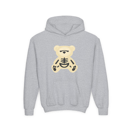 Skeleton Bear Youth Hoodie - Halloween Fun Wear