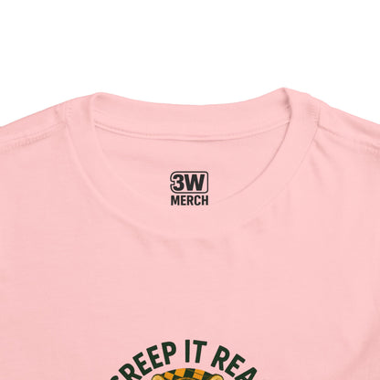 Cute Toddler Short Sleeve Tee with Tiger 'Creep It Real' Design, Kids' Summer Shirt, Halloween Outfit, Everyday Wear, Gift for Toddlers