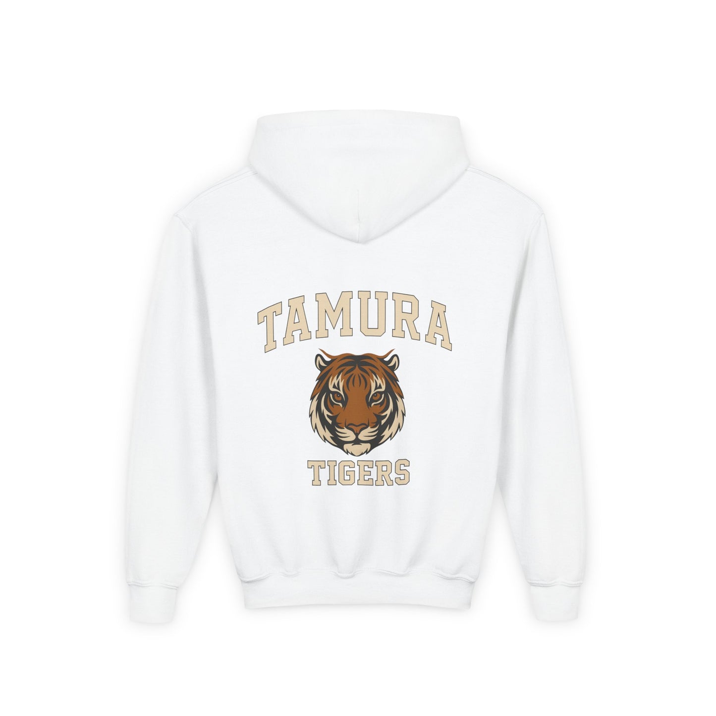 Youth Tamura Tigers Three-Panel Fleece Hoodie, Sports Apparel, School Spirit Wear, Cozy Sweatshirt, Gift for Sports Fans, Team Merchandise