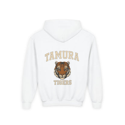 Youth Tamura Tigers Three-Panel Fleece Hoodie, Sports Apparel, School Spirit Wear, Cozy Sweatshirt, Gift for Sports Fans, Team Merchandise