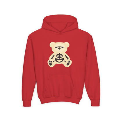 Skeleton Bear Youth Hoodie - Halloween Fun Wear