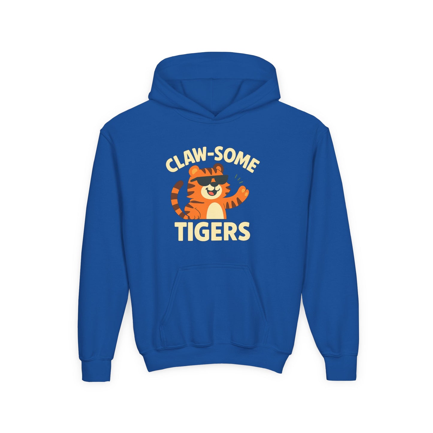 Claw-some Tigers Youth Hoodie, Fun Children's Sweatshirt, Cute Tiger Sweatshirt, Animal Lovers Gift, Perfect for Kids' Parties