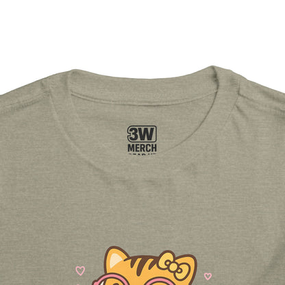 Cute Tiger Pride Toddler Tee, Kids' Short Sleeve Shirt, Animal Lover Gift, Back to School, Birthday Celebration