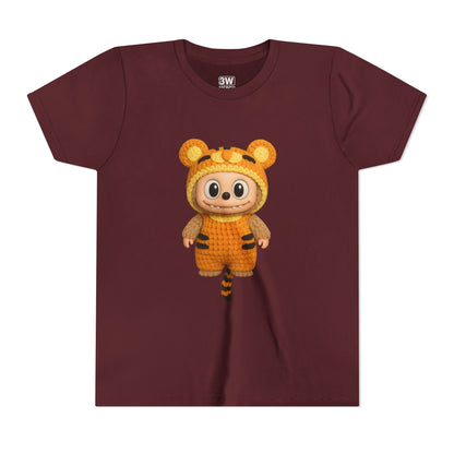 Cute Tiger-Inspired Youth Tee, Kids Animal T-Shirt, Fun Playwear, Gift for Birthdays, Woodland Adventure