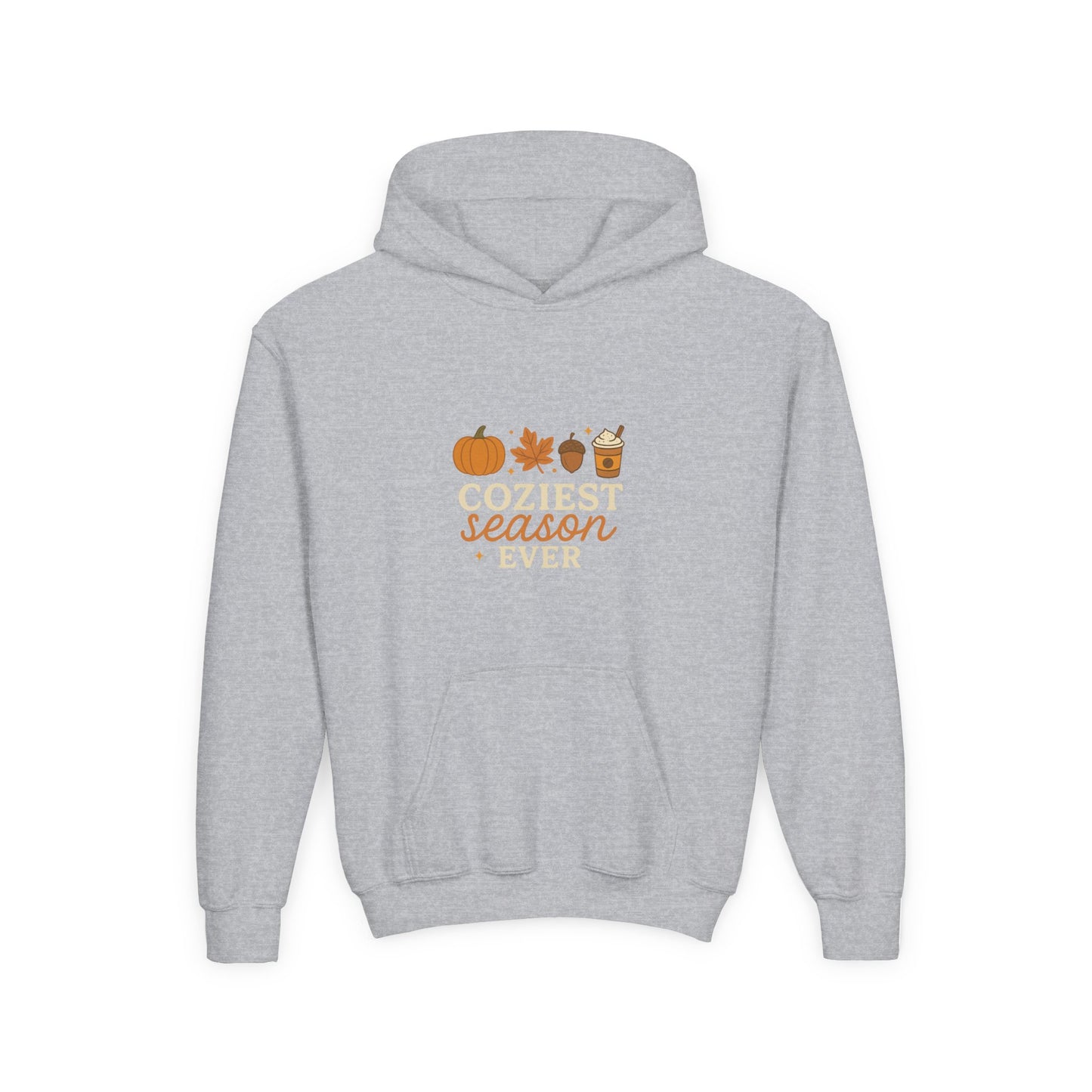 Coziest Season Ever Hoodie • Fall Pumpkin Autumn Sweatshirt • Cozy Aesthetic Hoodie for Kids