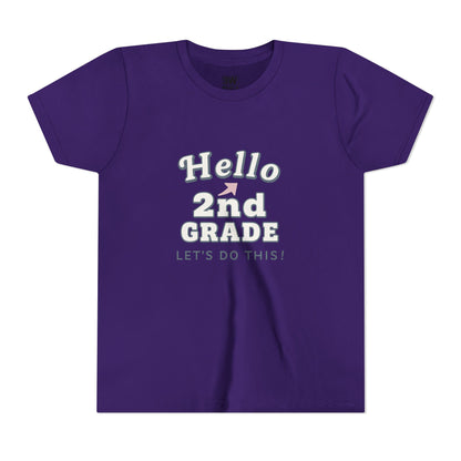 Hello 2nd Grade Youth Tee | Back to School Shirt, Kids Learning Gear, Fun Classroom Clothing, Educational Apparel, Teacher Gift
