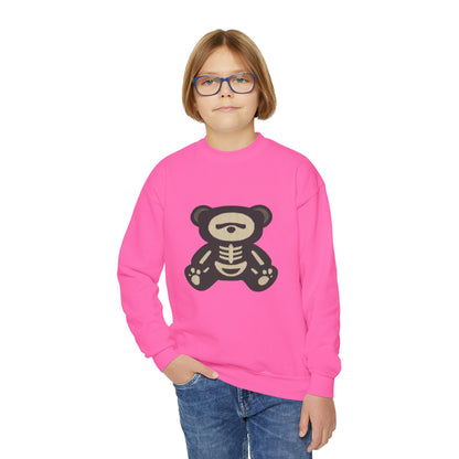 Skeleton Teddy Bear Sweatshirt | Y2K Streetwear Crewneck | Oversized Aesthetic Pullover | Cozy Fall Hoodie | Trending TikTok Outfit 2025