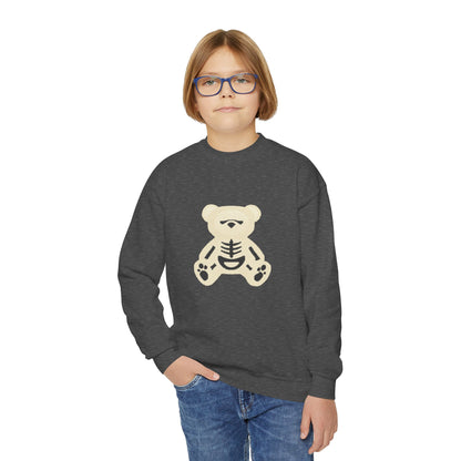 Skeleton Teddy Bear Sweatshirt | Y2K Streetwear Crewneck | Oversized Aesthetic Pullover | Cozy Fall Hoodie | Trending TikTok Outfit 2025