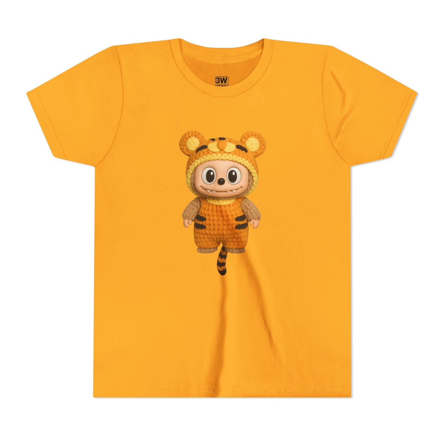 Tiger-Inspired Labooboo Youth Tee, Kids Animal T-Shirt, Fun Playwear, Gift for Birthdays, Woodland Adventure, Back-to-School, Halloween