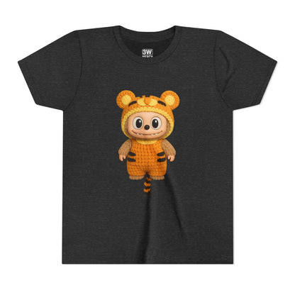 Cute Tiger-Inspired Youth Tee, Kids Animal T-Shirt, Fun Playwear, Gift for Birthdays, Woodland Adventure