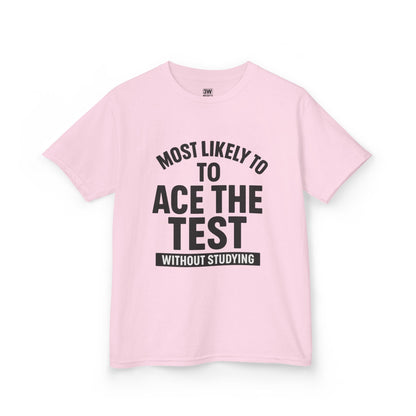 Most Likely to Ace the Test Kids Tee, Motivational Kids Shirt, Back to School Gift, Funny Teacher Gift, Classroom Humor T-Shirt
