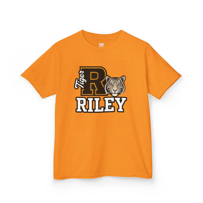 Personalized Tiger Mascot Varsity T-Shirt – Custom School Spirit Tee