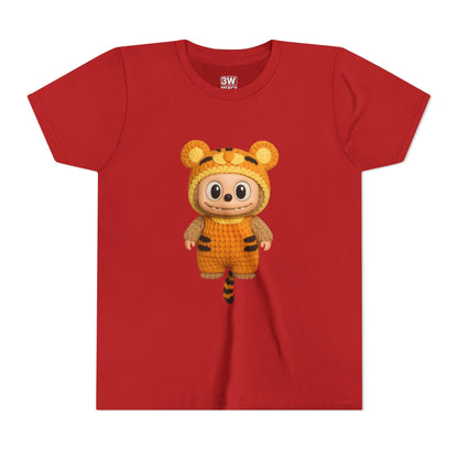 Cute Tiger-Inspired Youth Tee, Kids Animal T-Shirt, Fun Playwear, Gift for Birthdays, Woodland Adventure