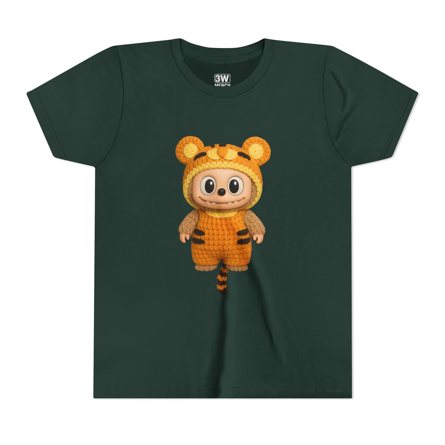 Cute Tiger-Inspired Youth Tee, Kids Animal T-Shirt, Fun Playwear, Gift for Birthdays, Woodland Adventure
