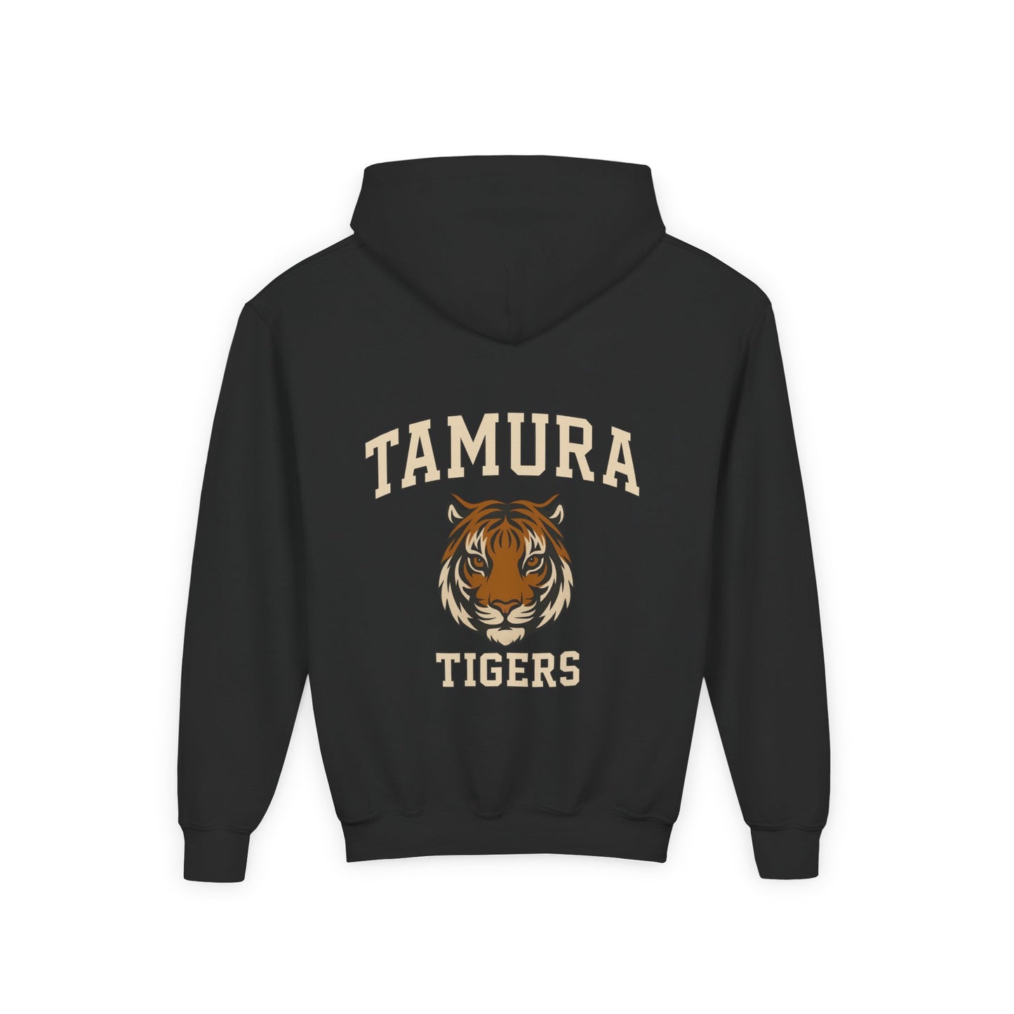 Youth Tamura Tigers Three-Panel Fleece Hoodie, Sports Apparel, School Spirit Wear, Cozy Sweatshirt, Gift for Sports Fans, Team Merchandise