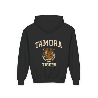Youth Tamura Tigers Three-Panel Fleece Hoodie, Sports Apparel, School Spirit Wear, Cozy Sweatshirt, Gift for Sports Fans, Team Merchandise