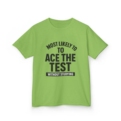 Most Likely to Ace the Test Kids Tee, Motivational Kids Shirt, Back to School Gift, Funny Teacher Gift, Classroom Humor T-Shirt