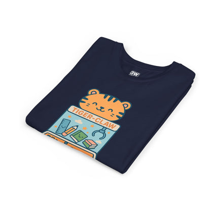 Cute Tiger-Claw Youth Tee - Fun Graphic T-Shirt for Kids, Playful Outfit, Birthday Gift, Animal Lover Shirt, Colorful Kids Apparel